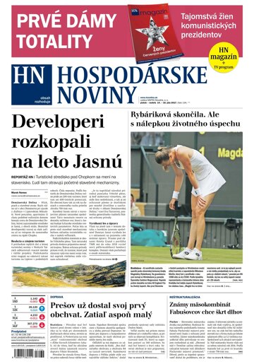 Obálka e-magazínu Hospodárske noviny 14.07.2017