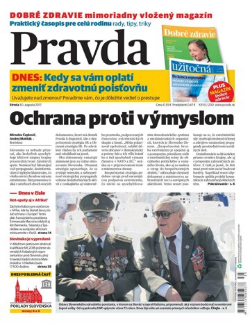 Obálka e-magazínu Pravda 30. 8. 2017