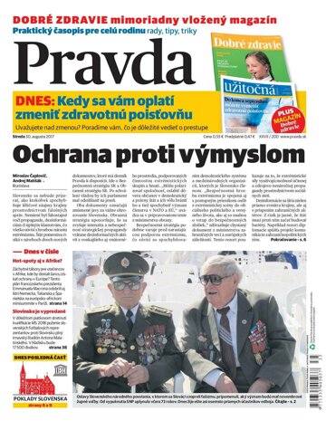 Obálka e-magazínu Pravda 30. 8. 2017