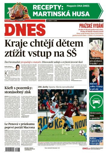 Obálka e-magazínu MF Dnes 5.11.2018