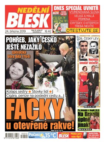 Obálka e-magazínu Nedělní Blesk 24.3.2019