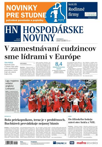 Obálka e-magazínu Hospodárske noviny 03.06.2019