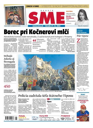 Obálka e-magazínu SME 27.11.2019