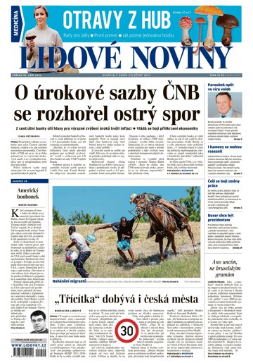 Obálka e-magazínu Lidové noviny 22.9.2021