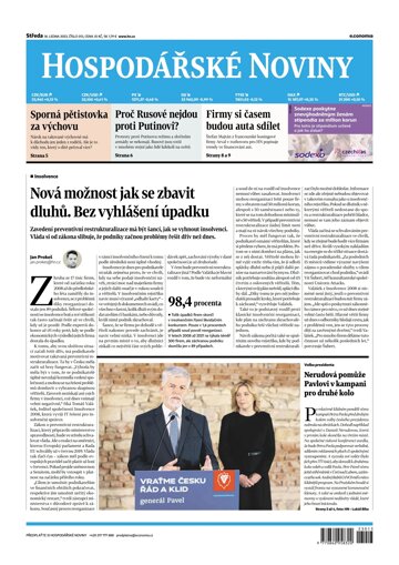 Obálka e-magazínu Hospodářské noviny 013 - 18.1.2023
