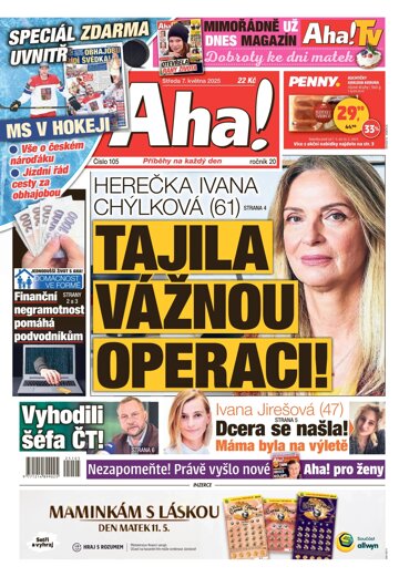 Obálka e-magazínu AHA! 7.5.2025