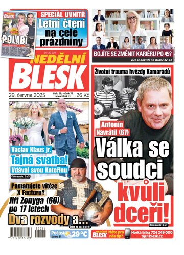 Obálka e-magazínu Nedělní Blesk 29.6.2025