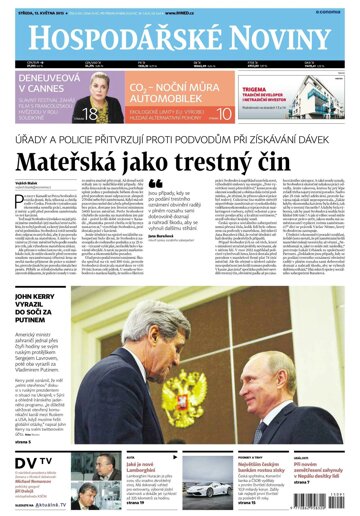 Obálka e-magazínu Hospodářské noviny 091 - 13.5.2015