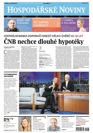 Obálka e-magazínu Hospodářské noviny 096 - 20.5.2015