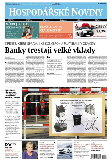 Obálka e-magazínu Hospodářské noviny 249 - 29.12.2015