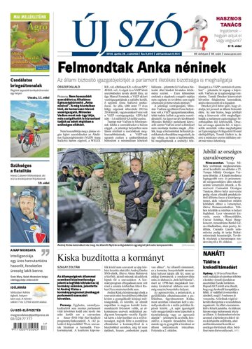 Obálka e-magazínu Új Szó 28.4.2016