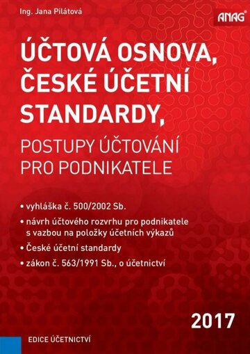 Obálka e-magazínu Účtová osnova, České účetní standardy – postupy účtování pro podnikatele 2017