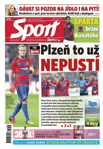 Obálka e-magazínu Sport 14.2.2017