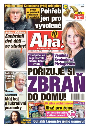 Obálka e-magazínu AHA! 17.9.2018