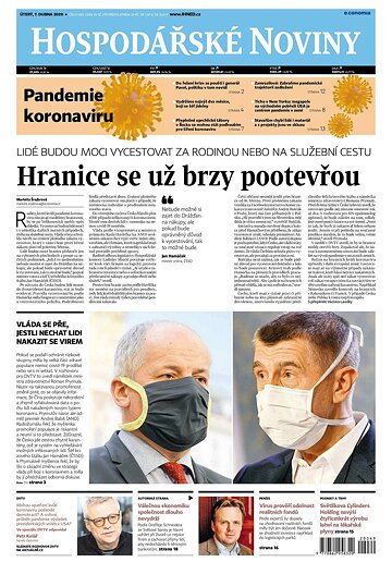 Obálka e-magazínu Hospodářské noviny 069 - 7.4.2020