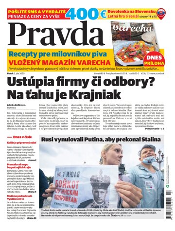 Obálka e-magazínu Pravda 3. 7. 2020