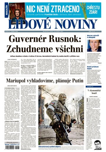 Obálka e-magazínu Lidové noviny 22.4.2022
