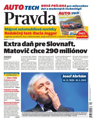 Obálka e-magazínu Pravda 18. 05. 2022