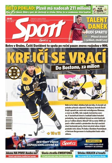 Obálka e-magazínu Sport 9.8.2022