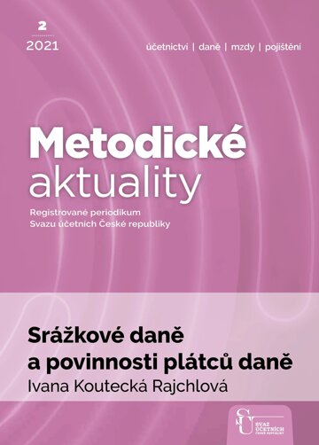 Obálka e-magazínu Metodické aktuality Svazu účetních 2/2021