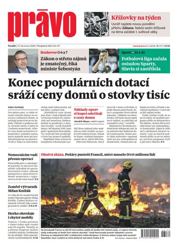 Obálka e-magazínu Deník Právo 27.7.2026