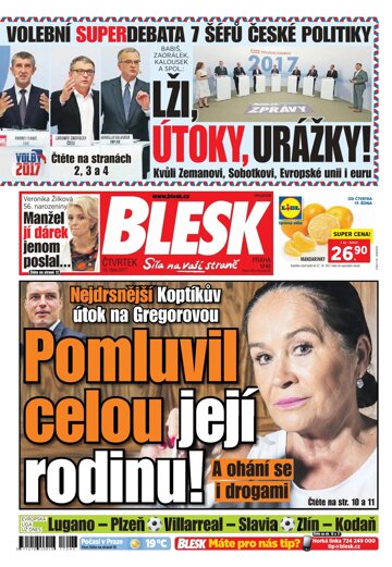 Obálka e-magazínu Blesk 19.10.2017