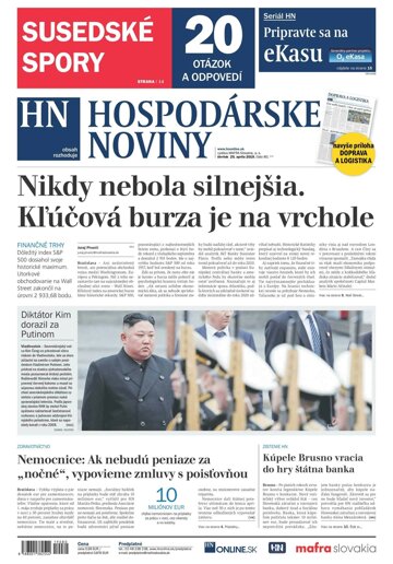 Obálka e-magazínu Hospodárske noviny 25.04.2019
