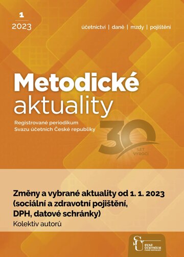 Obálka e-magazínu Metodické aktuality Svazu účetních 1/2023