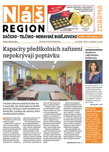 Obálka e-magazínu Náš Region - Dačicko 22/2023