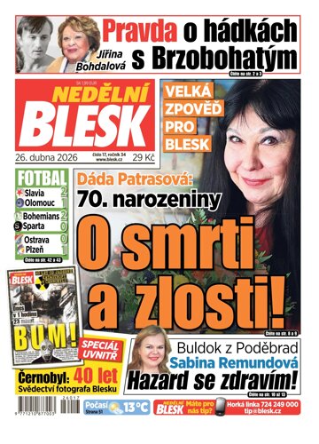 Obálka e-magazínu Nedělní Blesk 26.4.2026