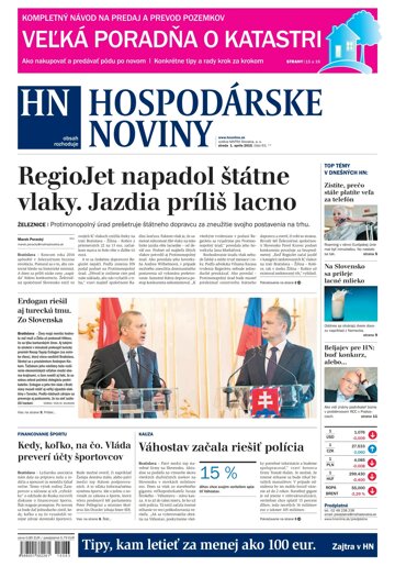 Obálka e-magazínu Hospodárske noviny 01.04.2015
