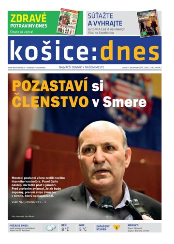 Obálka e-magazínu košice:dnes 1.12.2015