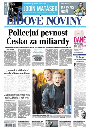 Obálka e-magazínu Lidové noviny 12.2.2016