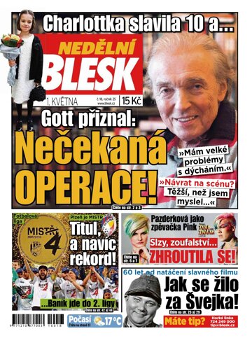 Obálka e-magazínu Nedělní Blesk 1.5.2016