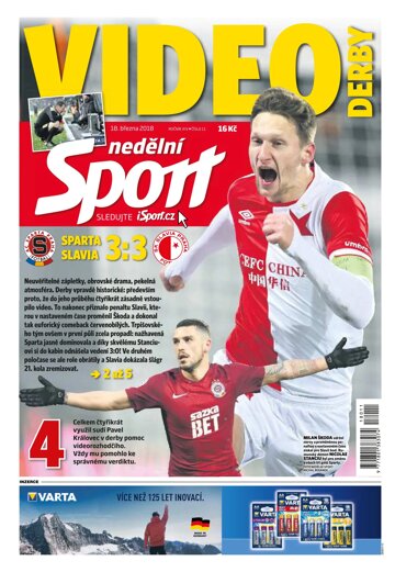 Obálka e-magazínu Nedělní Sport 18.3.2018