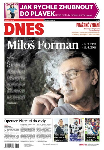 Obálka e-magazínu MF Dnes 16.4.2018