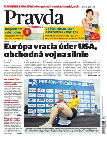 Obálka e-magazínu Pravda 21. 6. 2018