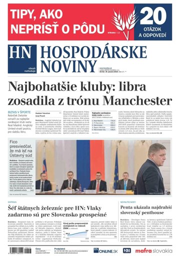 Obálka e-magazínu Hospodárske noviny 24.01.2019