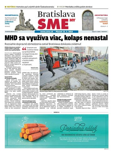 Obálka e-magazínu SME MY Bratislava 15/3/2019