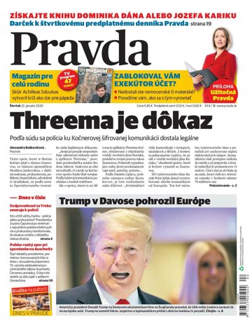 Obálka e-magazínu Pravda 23. 1. 2020
