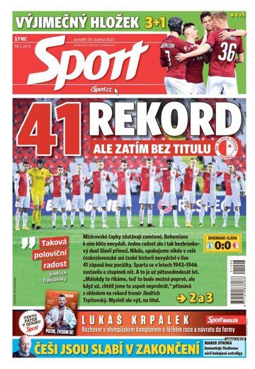 Obálka e-magazínu Sport 26.4.2021