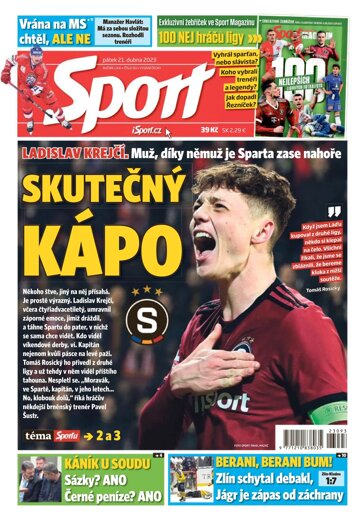 Obálka e-magazínu Sport 21.4.2023