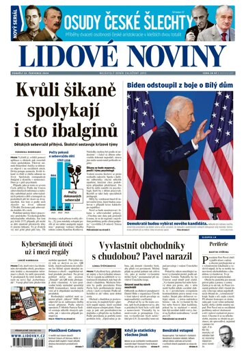 Obálka e-magazínu Lidové noviny 22.7.2024