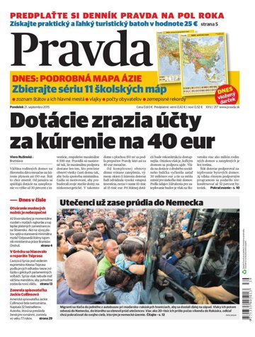 Obálka e-magazínu Pravda 21. 9. 2015