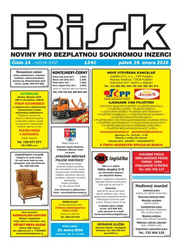 Obálka e-magazínu Risk 14/2016