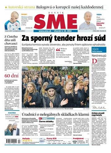 Obálka e-magazínu SME 4.10.2016