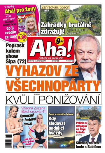 Obálka e-magazínu AHA! 12.8.2017