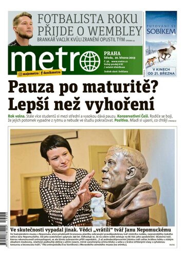 Obálka e-magazínu deník METRO 20.3.2019