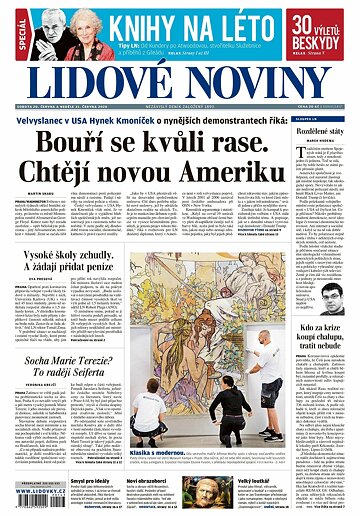 Obálka e-magazínu Lidové noviny 20.6.2020