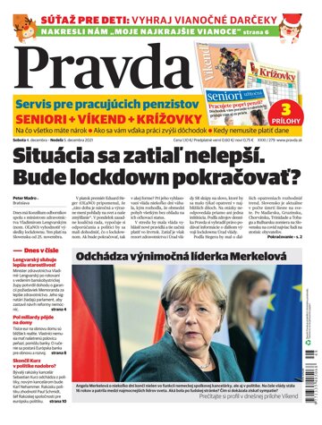 Obálka e-magazínu Pravda Dennik 4. 12. 2021